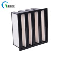 High Efficiency Ventilation System Plastic Frame V Bank Air Filter